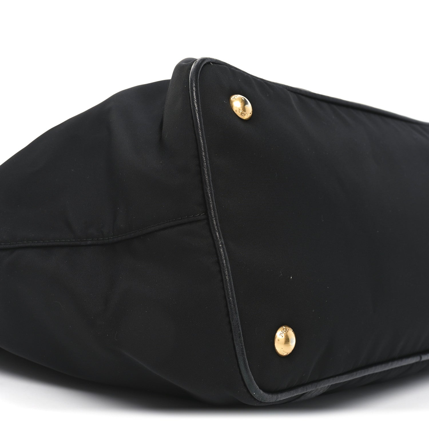 Tessuto Nylon Soft Calf Small Tote Black