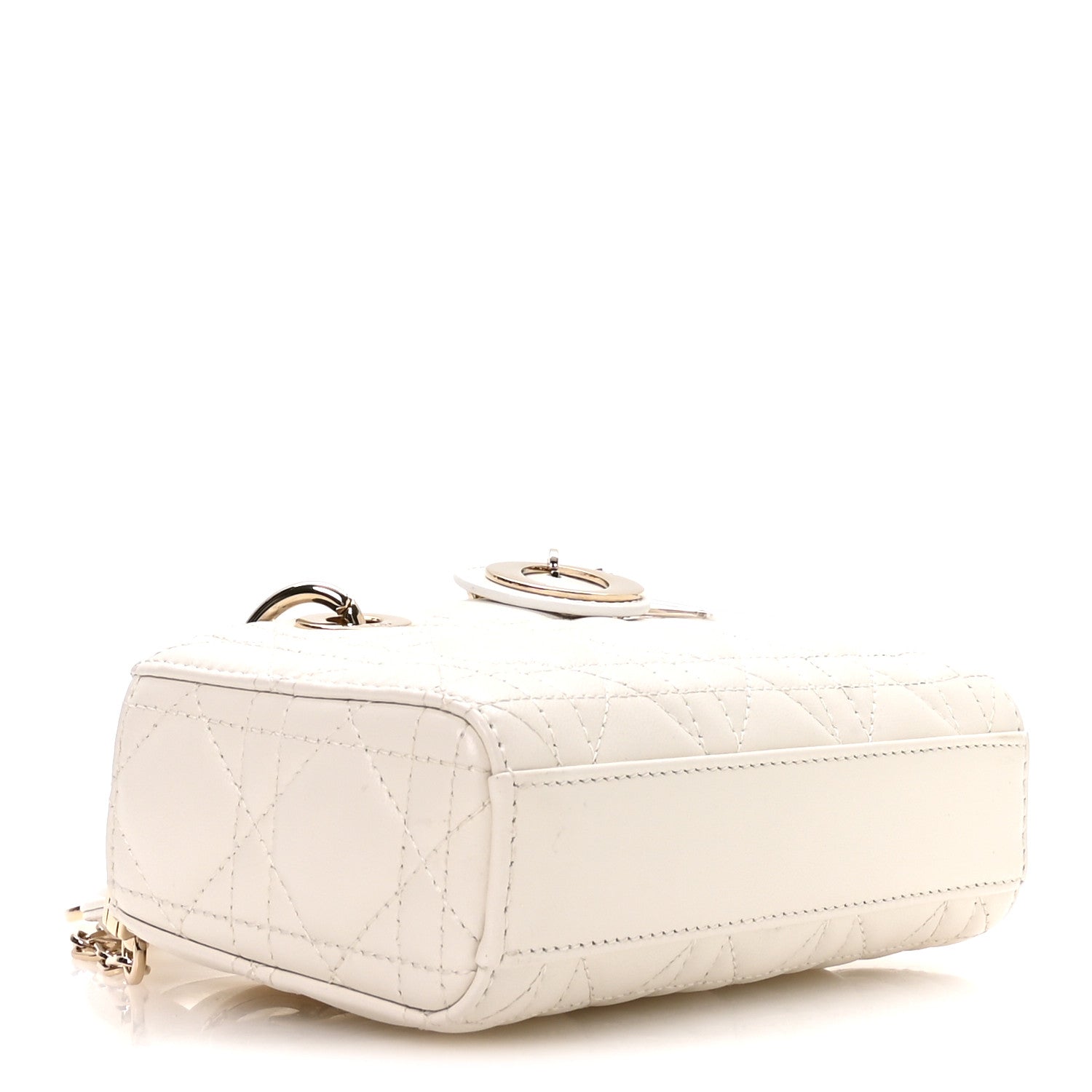 Lambskin Cannage Micro Lady D-Joy Latte