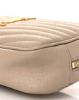 Grain De Poudre Matelasse Monogram Mini Lou Camera Bag Dark Beige
