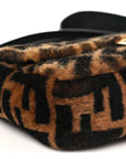 Shearling Vitello Dolce Macro FF 1974 Baguette Tobacco Black