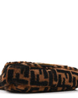 Shearling Vitello Dolce Macro FF 1974 Baguette Tobacco Black