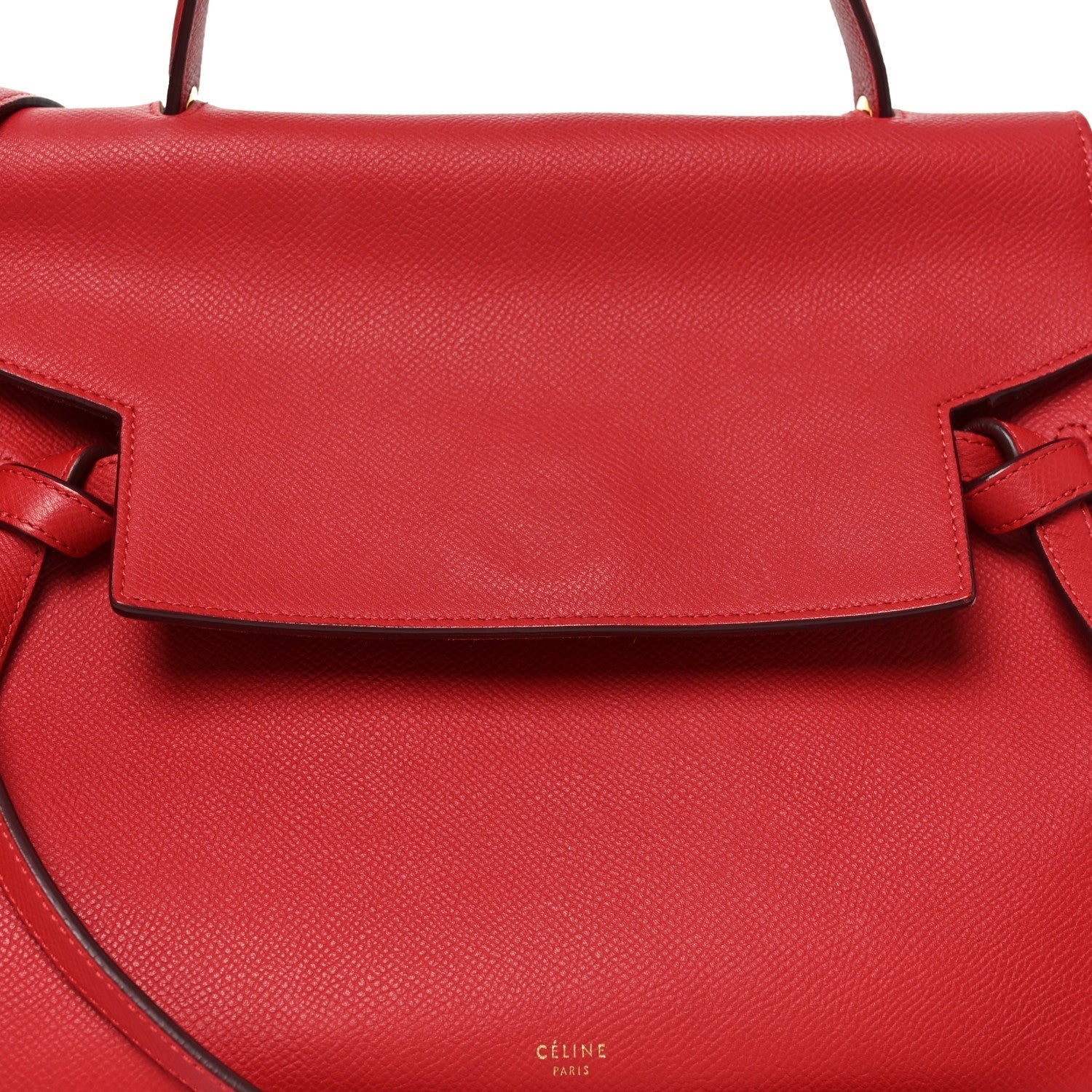 Grained Calfskin Mini Belt Bag Coquelicot