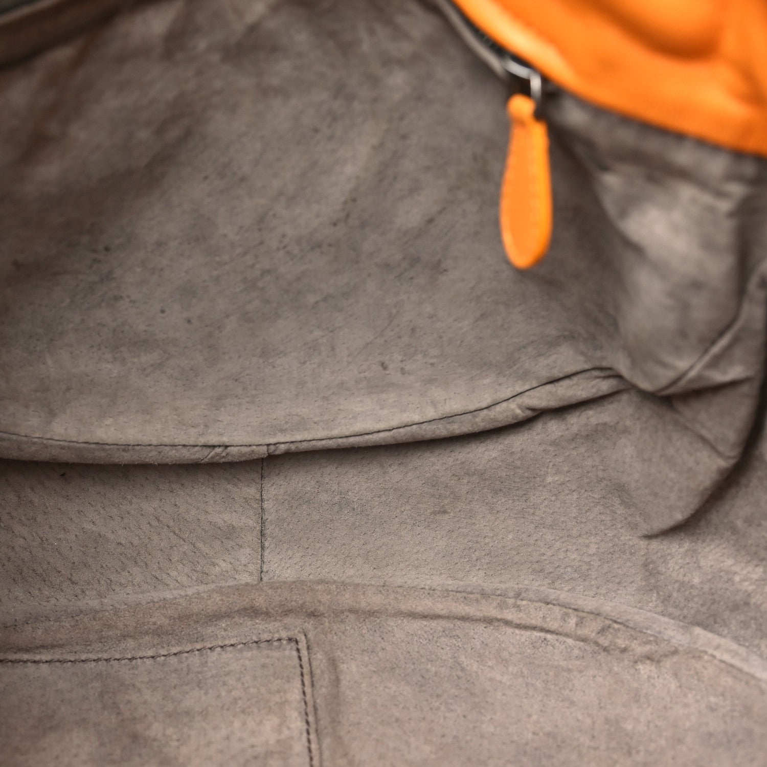 Nappa Intrecciato Drawstring Messenger Flap Orange