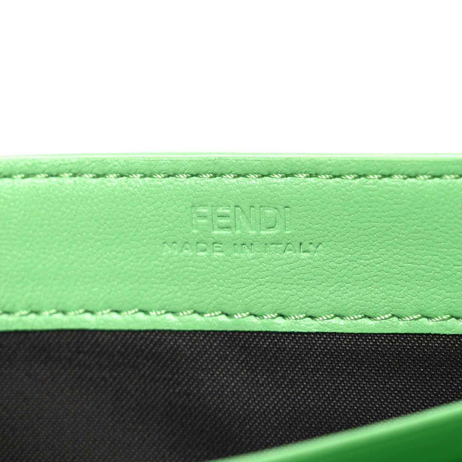 Nappa Matisse FF Embossed Continental Wallet On Chain Edamame