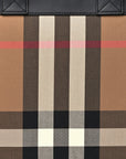 IP Check Nylon Calfskin Ormond Tote Bag Taupe Brown