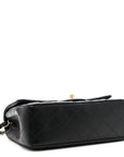 Lambskin Quilted Mini Rectangular Flap Black