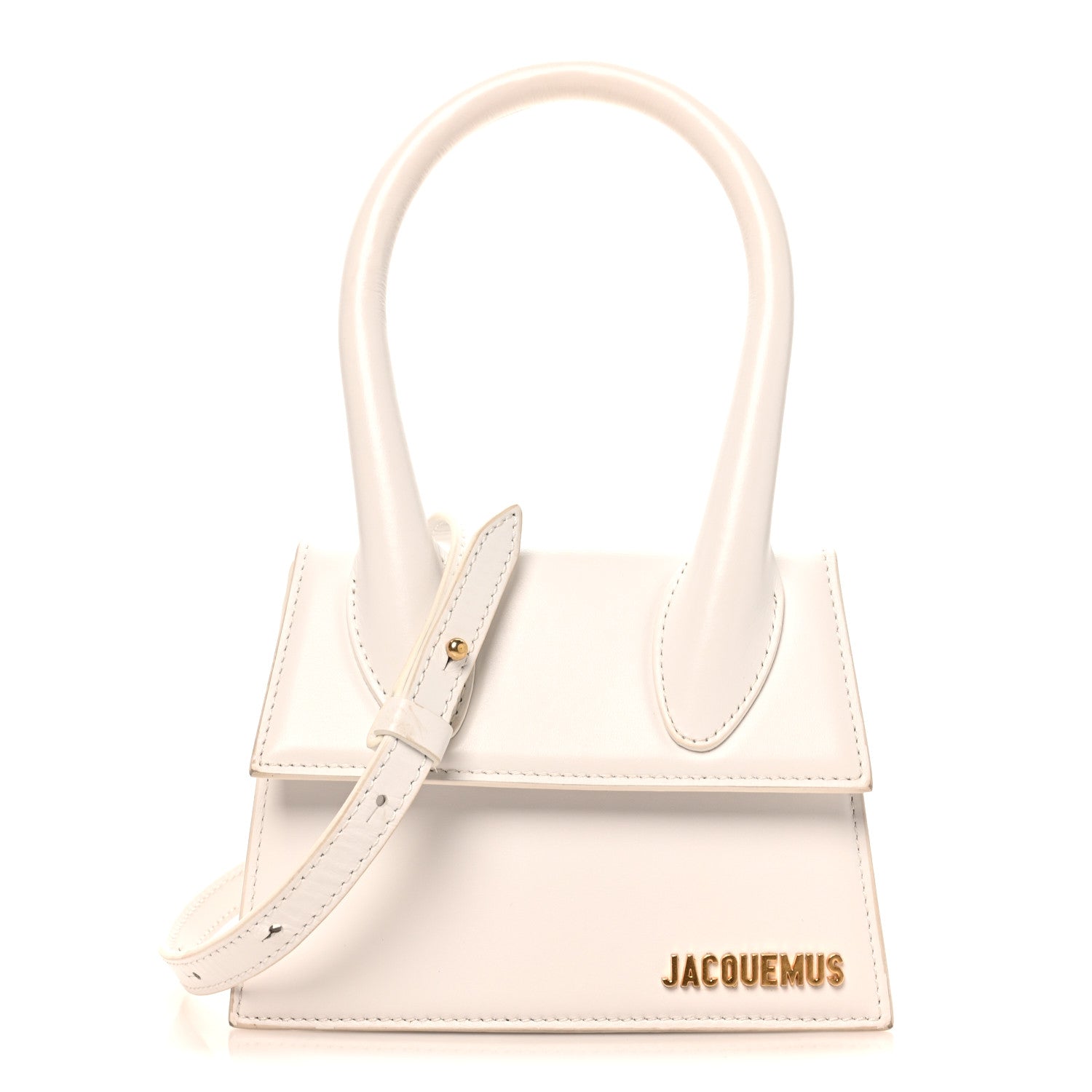 Smooth Calfskin Le Chiquito Moyen White