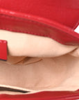 Vintage Effect Calfskin Matelasse Diagonal Mini Torchon GG Marmont Top Handle Shoulder Bag Black Romantic Cherry