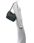 Crinkled Calfskin Matelasse Monogram Medium Niki Chain Satchel Storm