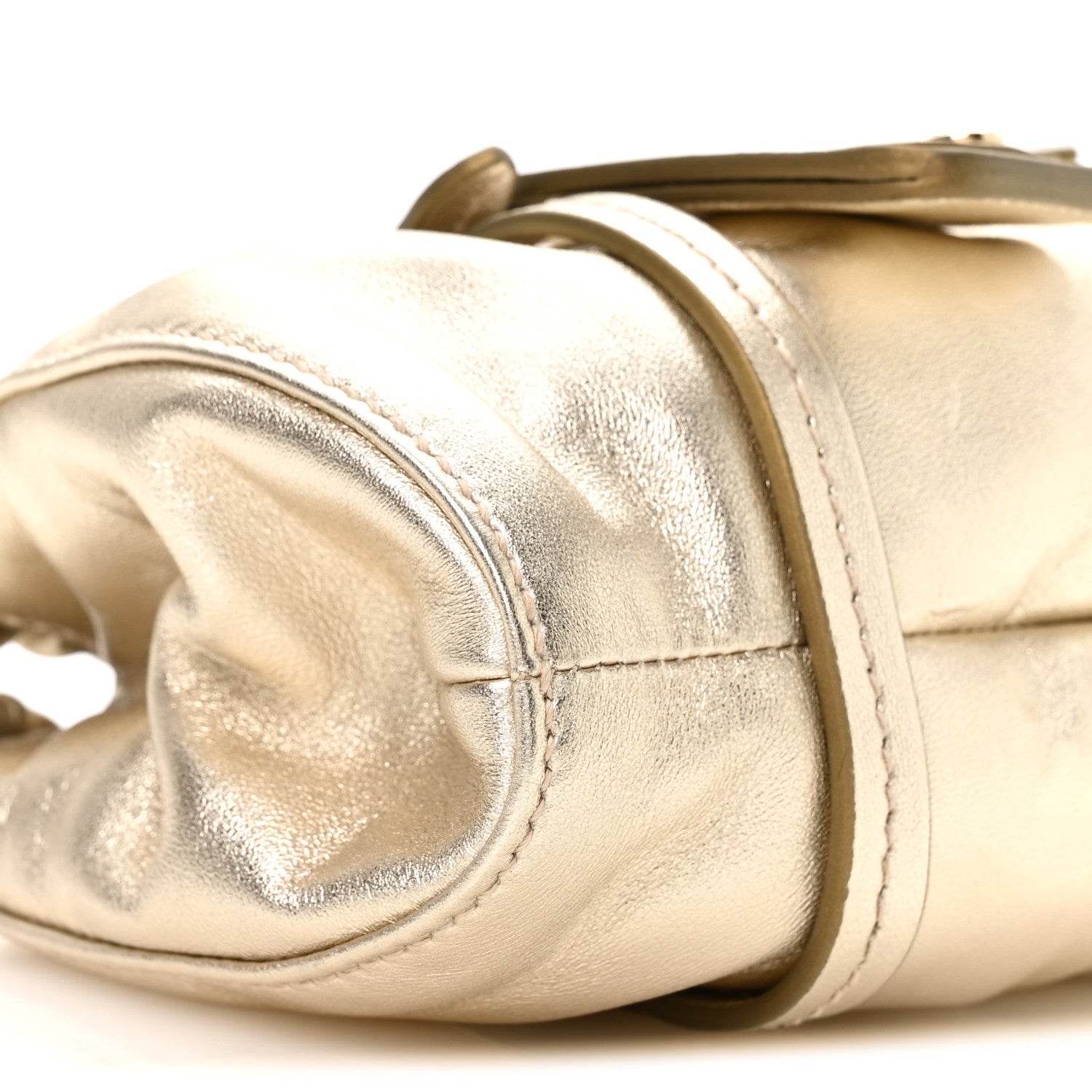 Metallic Nappa Mini Joie Shoulder Bag Pirite