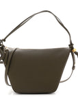 Calfskin Mini Hammock Hobo Vintage Khaki