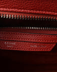 Drummed Calfskin Micro Luggage Merlot