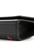 Calfskin Medium Heart Bolts Monogram Kate Satchel Black