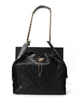 Caviar Quilted Medium CHNL 25 Handbag Black
