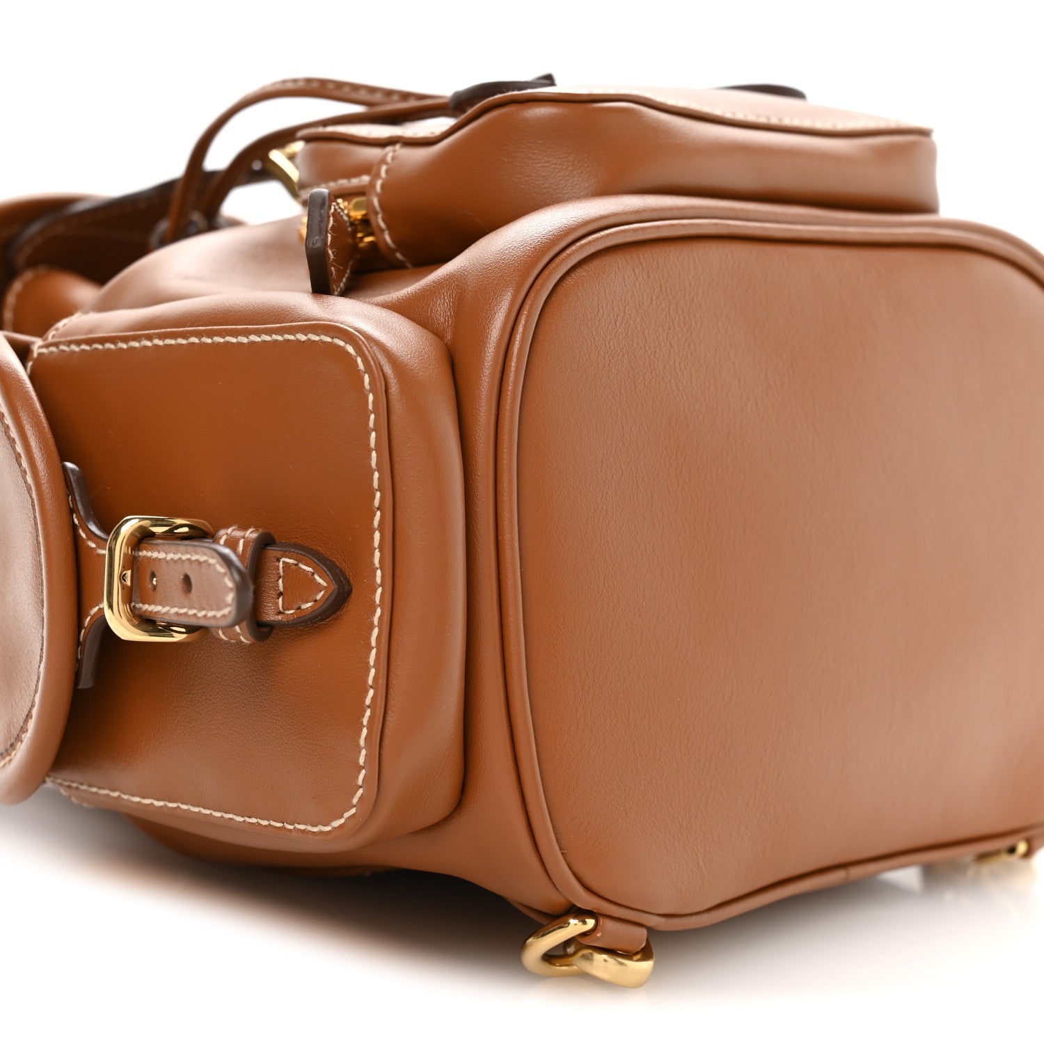 Soft Calfskin Medium Backpack Cognac