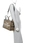 Cotton Canvas Medium The Traveler Tote Bag Slate Green