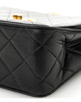 Lambskin Quilted Medium Single Flap Black