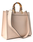 Vitello King Plexiglass Logo Embossed Medium FNDI Sunshine Shopper Tote Light Rose