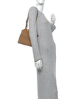 Vitello Small Soft Peekaboo Satchel Cappuccino