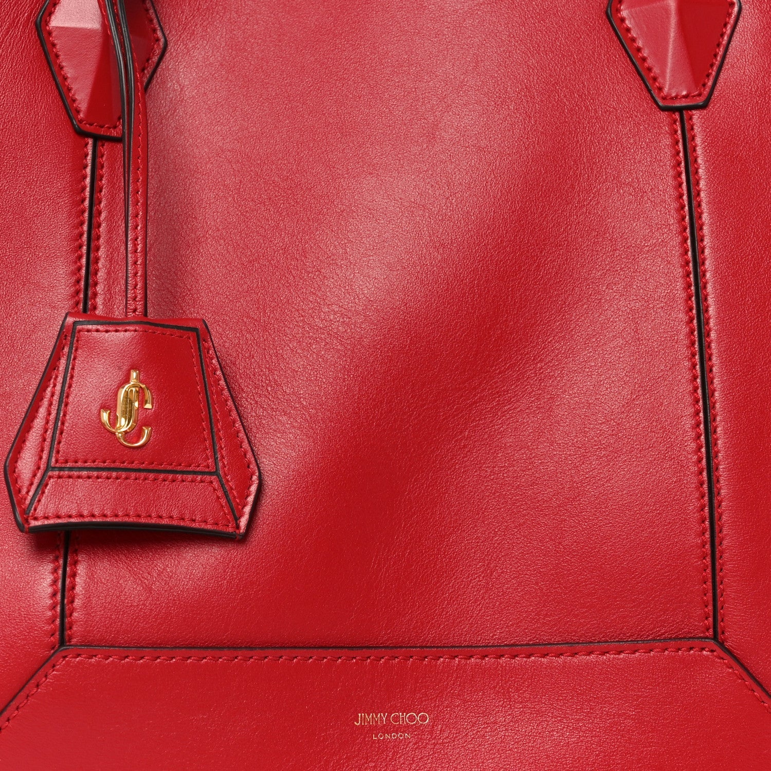 Calfskin Medium Diamond Tote Red