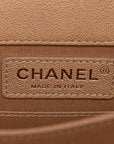 Caviar Quilted North South Boy Flap Beige