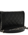Caviar Quilted Boy Wallet On Chain WOC Black