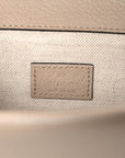 GG Supreme Monogram Textured Dollar Calfskin Small Rectangular Dionysus Shoulder Bag Beige Mystic White Oatmeal