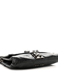 Vitello Shine Crystal Shoulder Bag Black