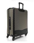 GG Supreme Monogram Four Wheel Suitcase Black