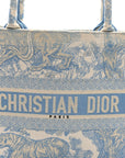 Canvas Embroidered Medium D1ORiviera Toile De Jouy Book Tote Light Blue