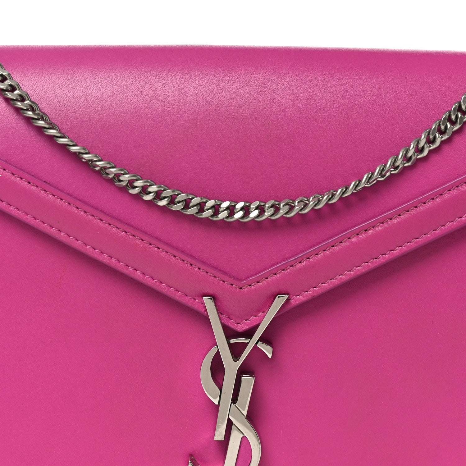 Smooth Calfskin Monogram Cassandra Clasp Bag Electric Fuchsia
