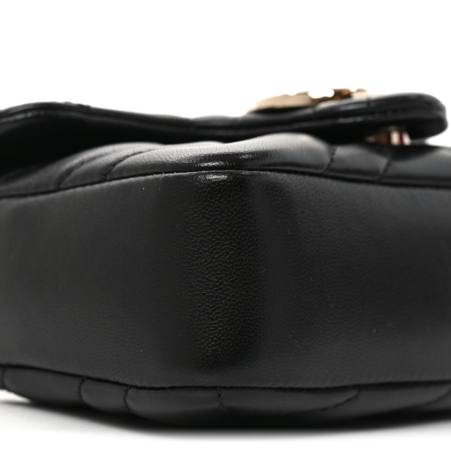 Lambskin Matelasse Mini GG Marmont Shoulder Bag Black