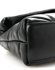 Lambskin Quilted Toy Loulou Puffer Monogram Chain Satchel Black