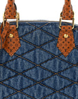 Denim Calfskin Reverse Monogram Malletage Alma BB Blue