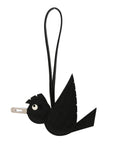 Epsom Chevre Mysore Swift Alligator Lizard Birdy Bag Charm Black