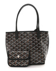 Goyardine Reversible Mini Anjou Black