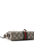 GG Supreme Monogram Web Mini Ophidia Shoulder Bag Brown