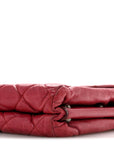 Glazed Calfskin Quilted Soft Boy Flap Red