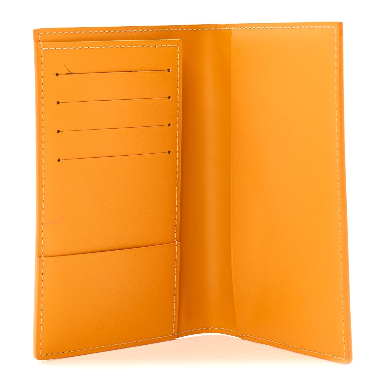 Goyardine Passport Wallet Yellow