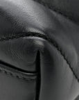 Calfskin Y Quilted Monogram Toy Loulou Crossbody Bag Black