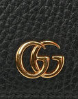 Dollar Calfskin Mini GG Marmont Chain Wallet Black