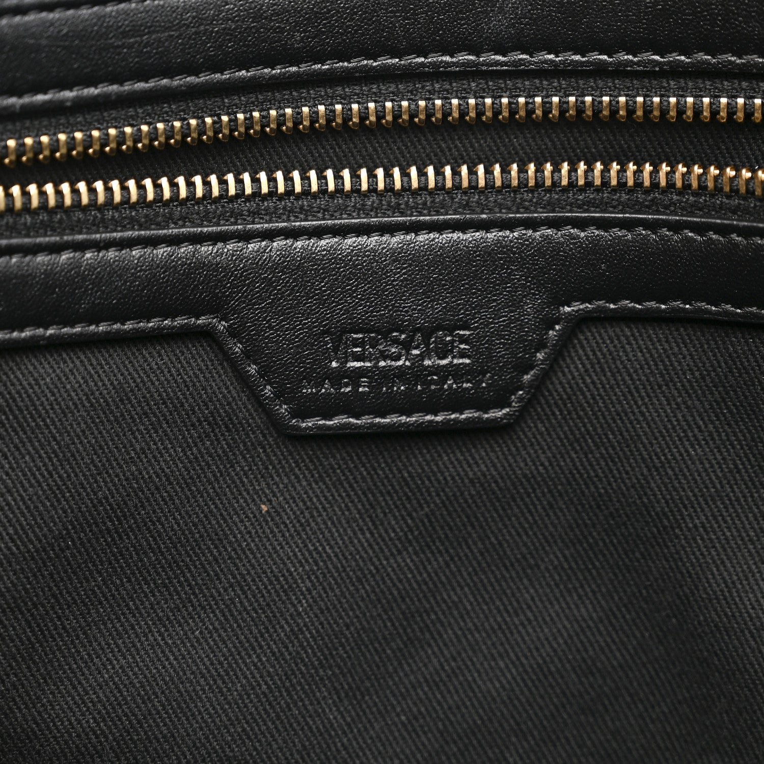 Calfskin Crocodile Embossed Greca Goddess Tote Bag Black