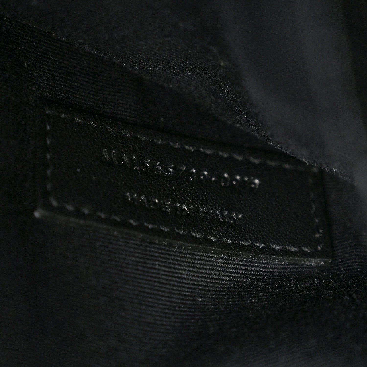 Calfskin Crocodile Embossed Uptown Monogram Pouch Black