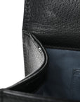 Grained Calfskin Bee Star Small Padlock Shoulder Bag Black