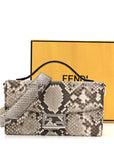 Snakeskin Baguette Soft Trunk White Camelia