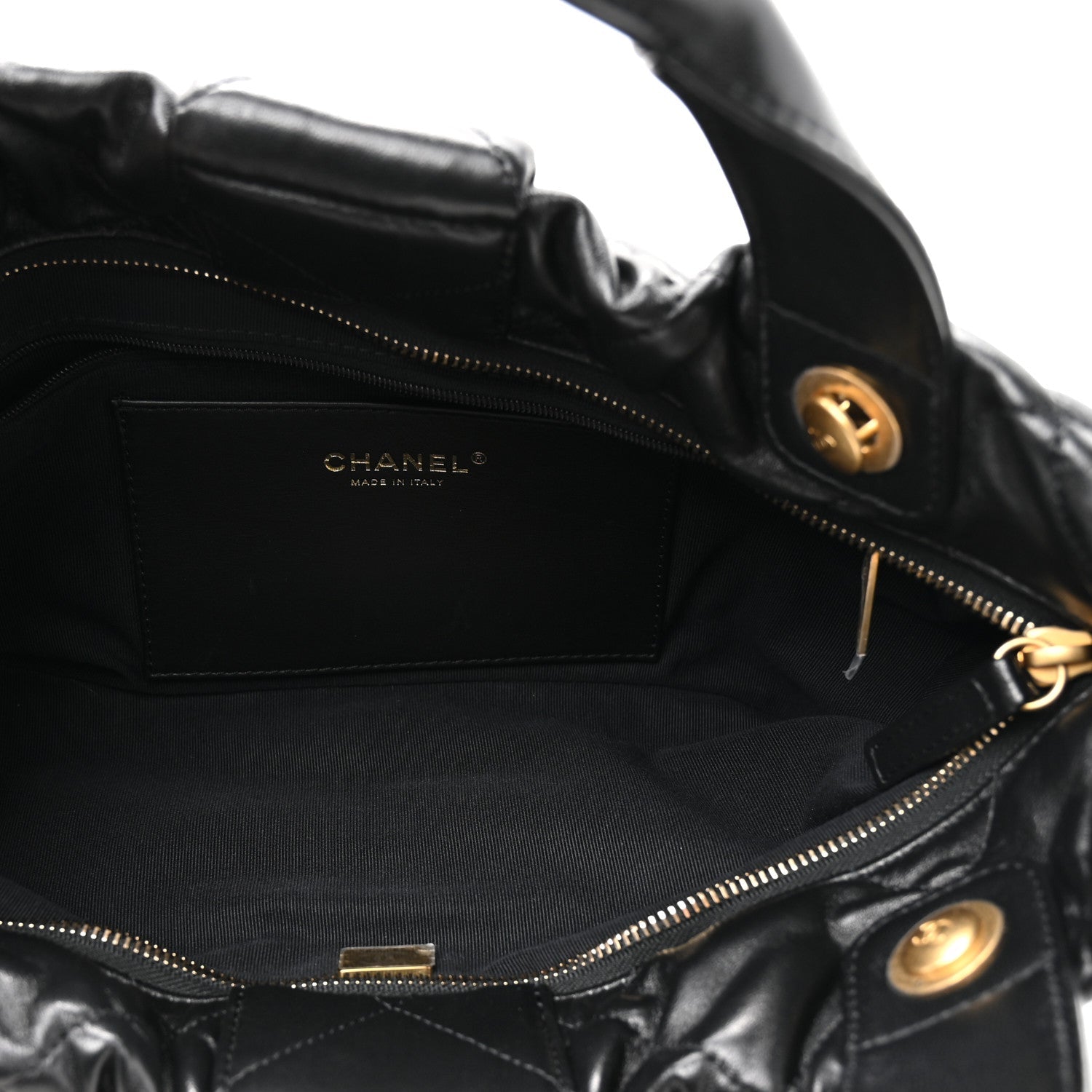 Lambskin Quilted Bow Bag Black