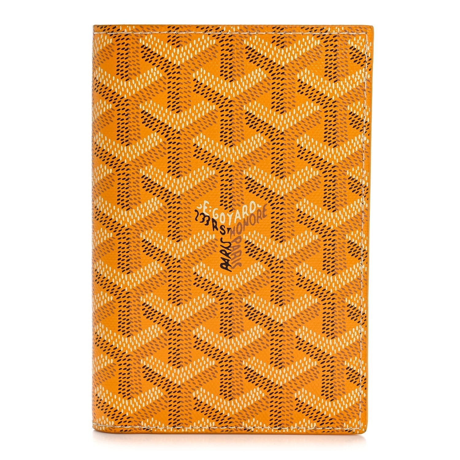 Goyardine Grenelle Passport Wallet Yellow