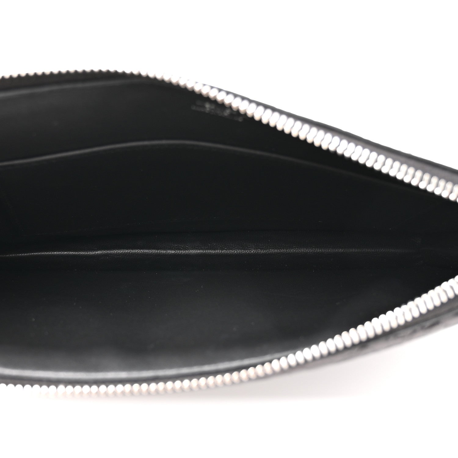 Shiny Porosus Crocodile Lisse Kelly Cadena Clutch Black