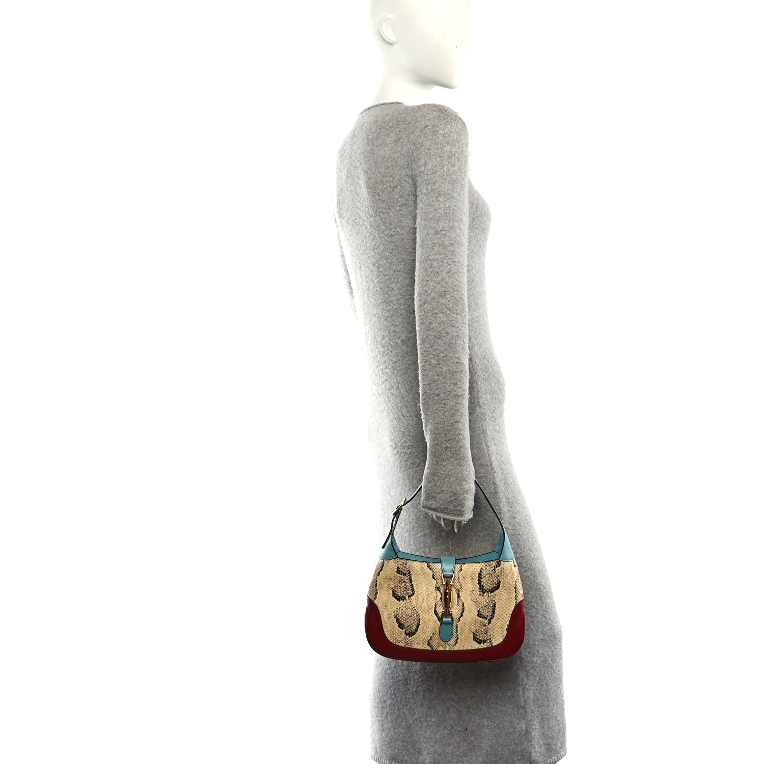 Snakeskin Calfskin Small Jackie 1961 Hobo Multicolor