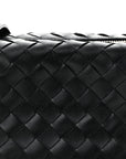 Calfskin Intrecciato Small Loop Top Handle Black